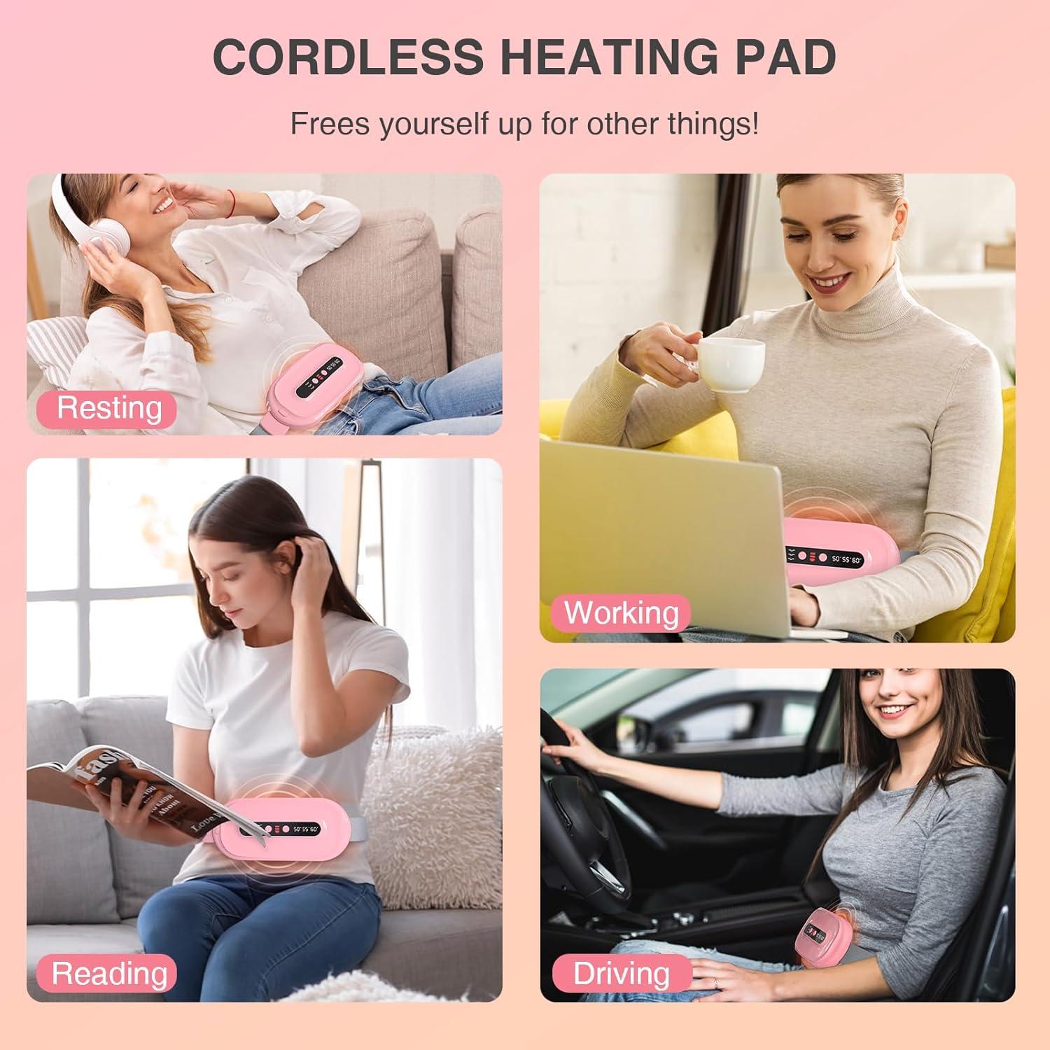Almohadilla Calentadora Inalámbrica ERROWIN Rosa 3 Niveles