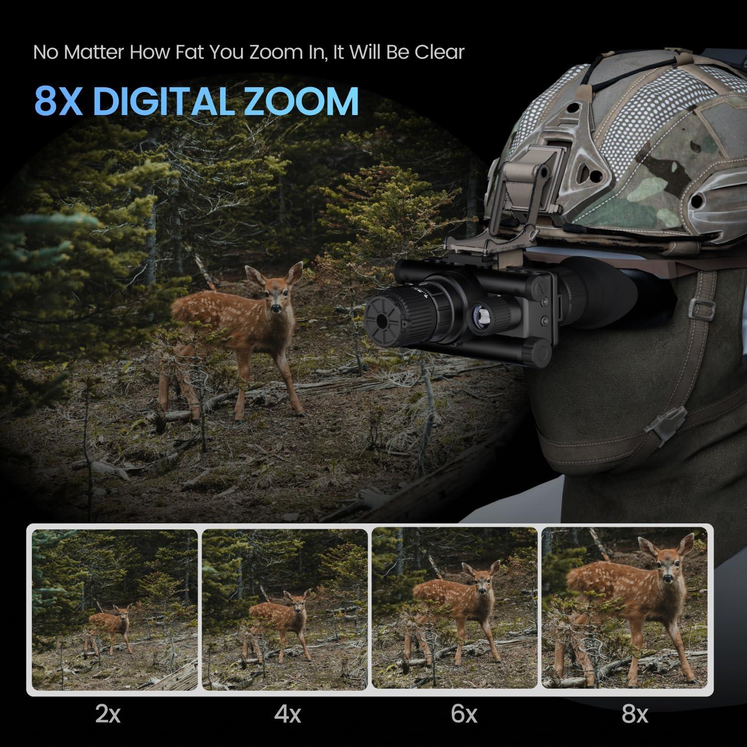 Gafas de Visión Nocturna 4K SCOPEPIC AR1 8X HD para Casco