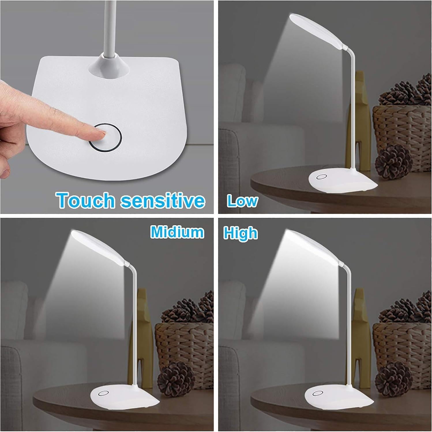 Lámpara de Escritorio LED DEEPLITE 5W Recargable Táctil