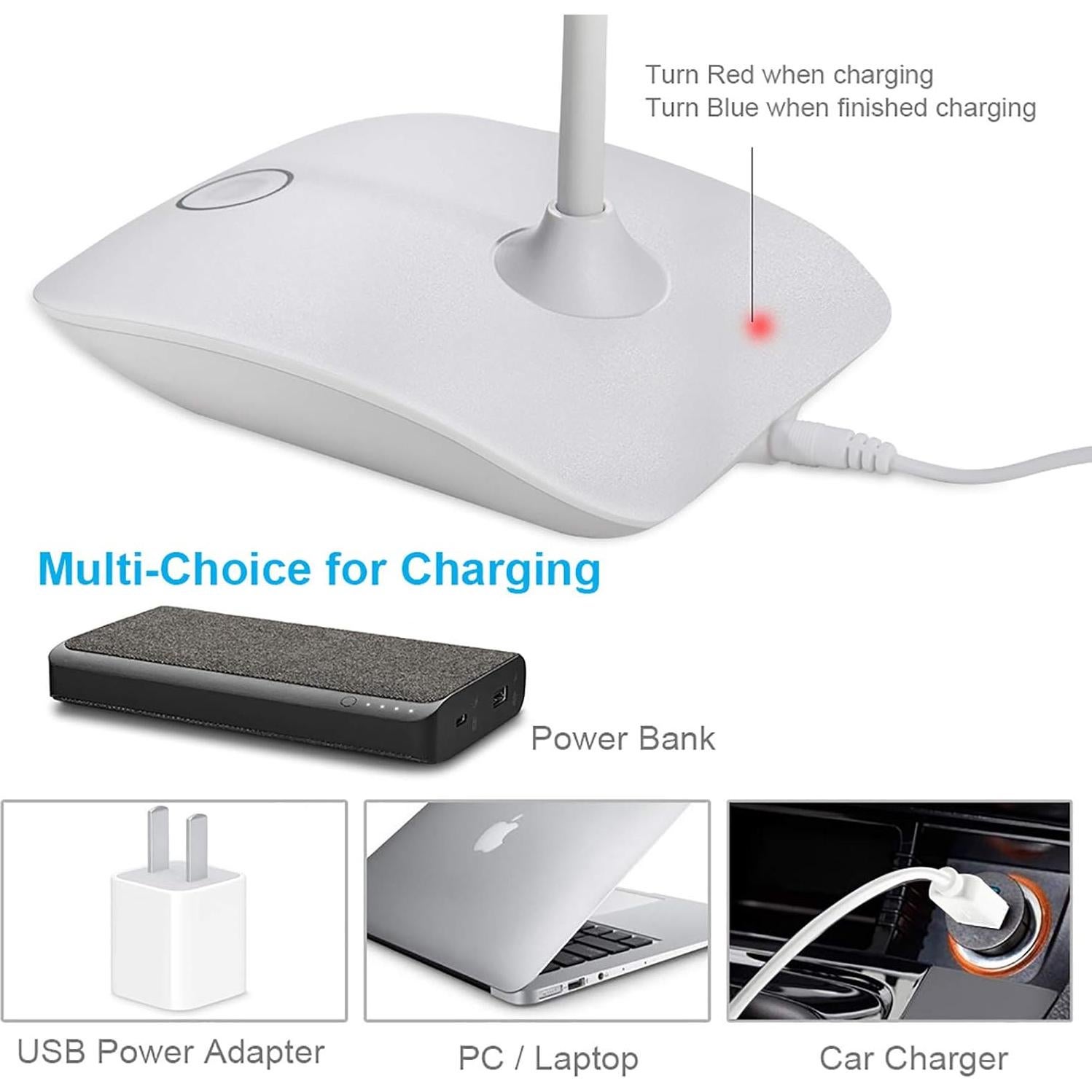 Lámpara de Escritorio LED DEEPLITE 5W Recargable Táctil