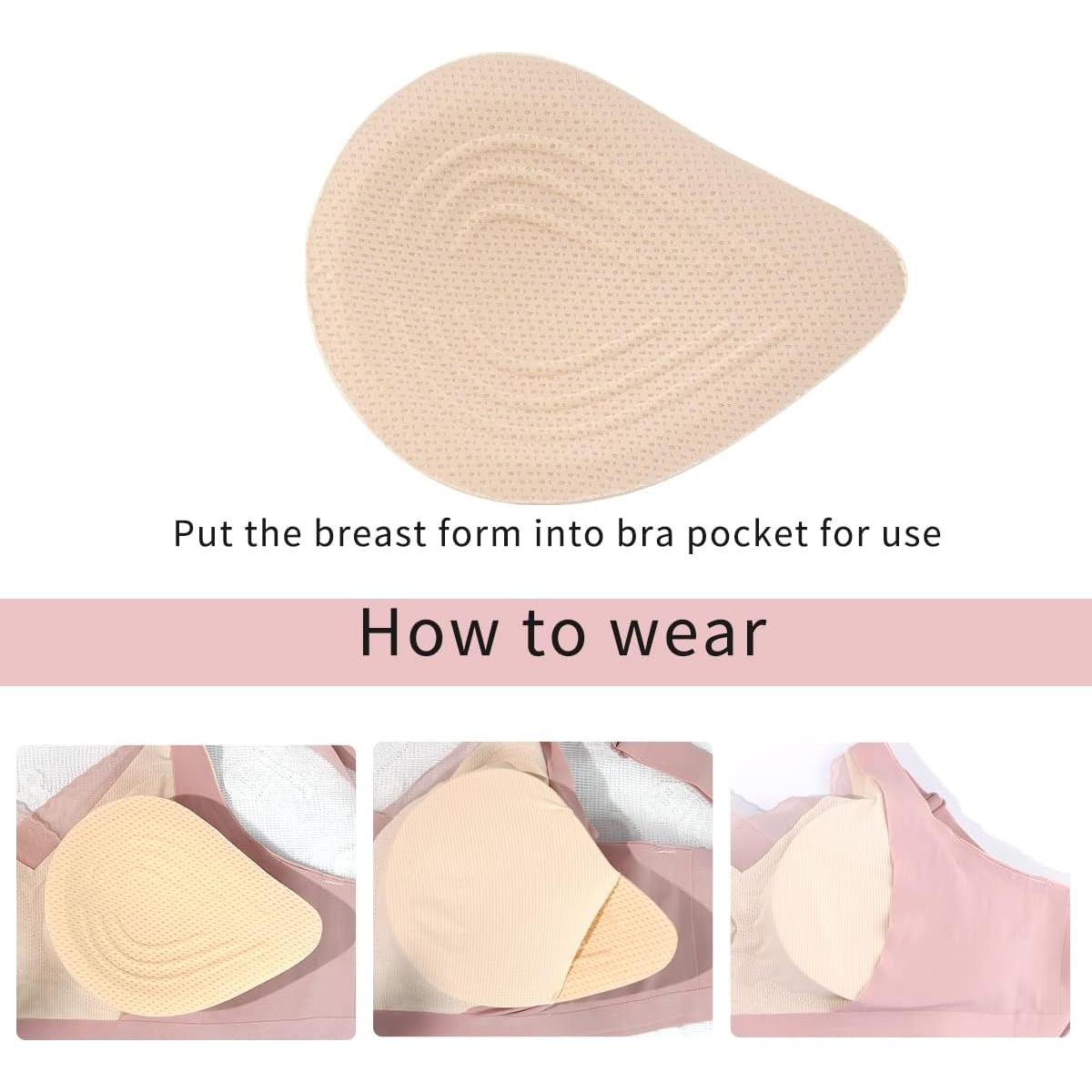 Sostén Mastectomía Sin Costuras Rosa 38 con Bolsillos