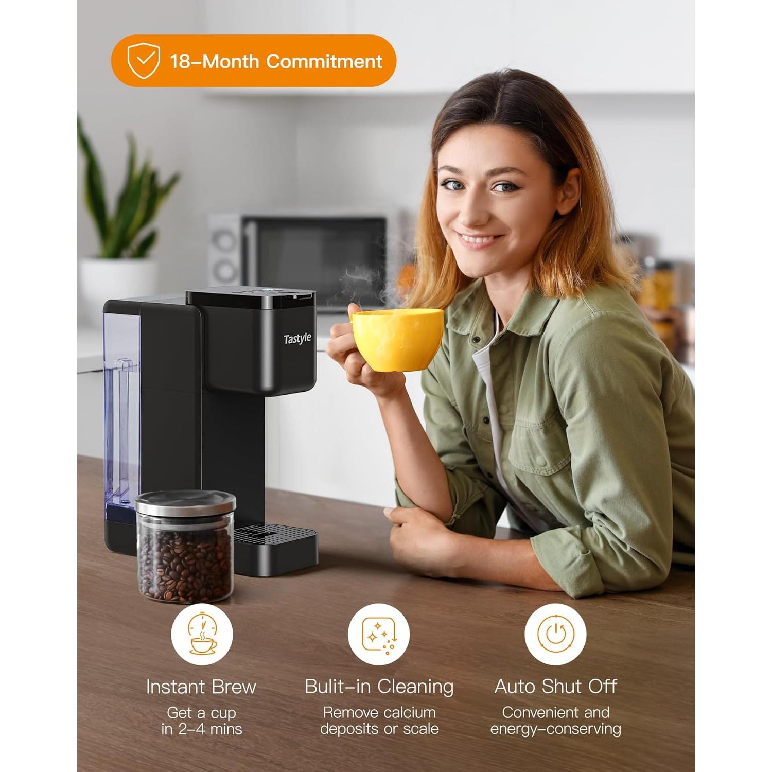 Cafetera Tastyle 2.0 Compacta 1,18L 6 Tamaños Café