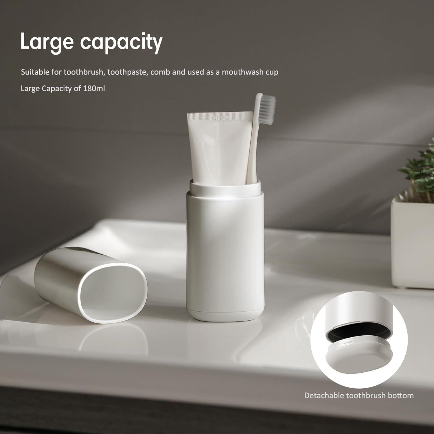 Estuche de Cepillo de Dientes de Viaje Baluca con Vaso - Gris