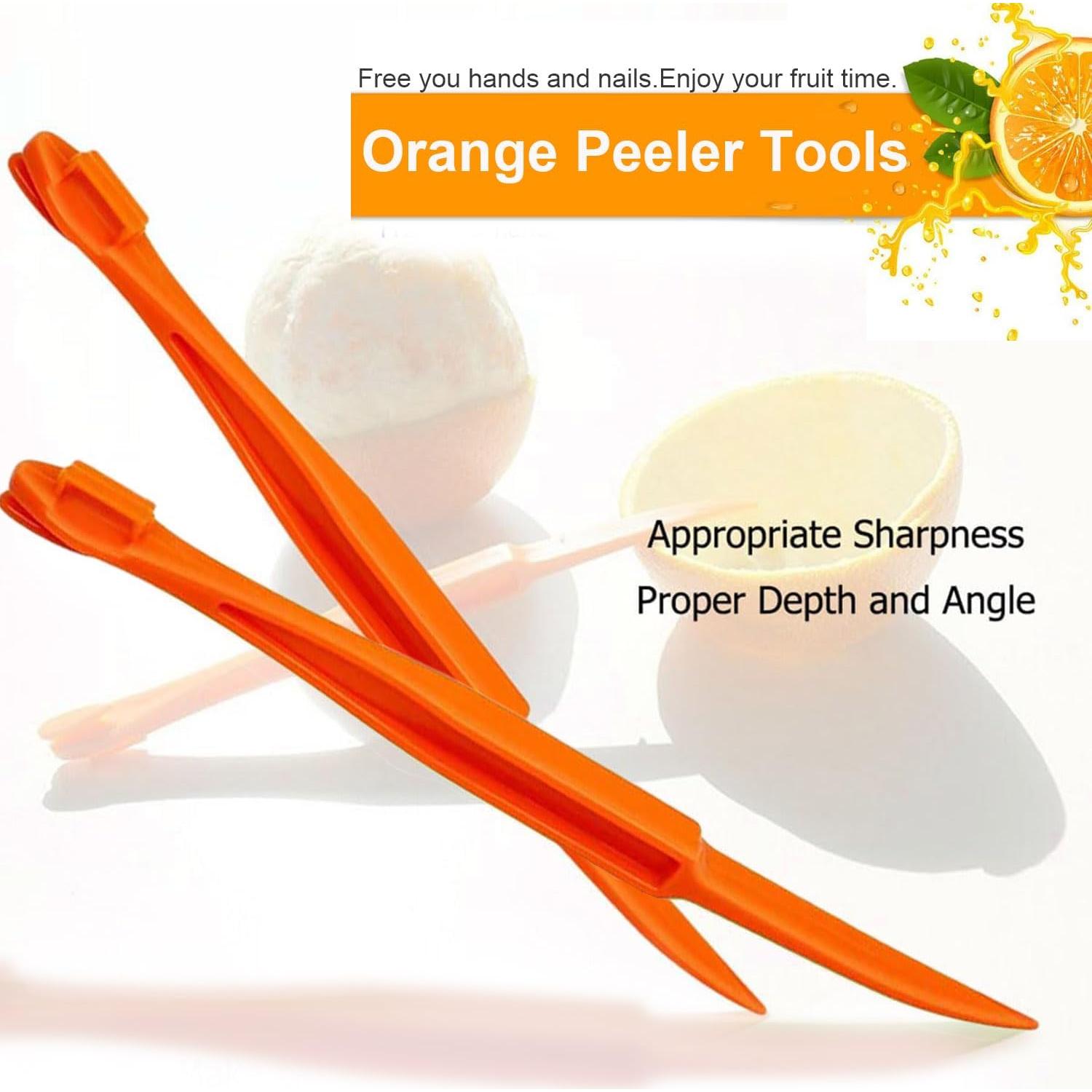 Orange Peeler Tools Citrus Peel Cutter Easy Fruit Vegetable Slicer Cutter Lemon Peeler Opener Remover Fruit Tools Kitchen Utensils Gadgets Bladed Food Peeler Slicers, Large