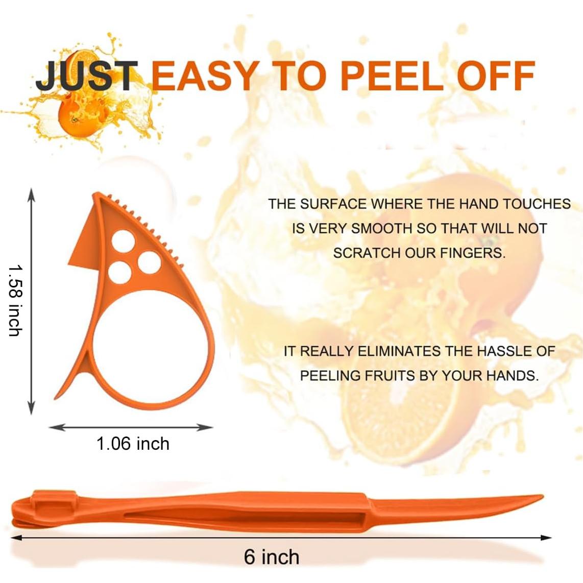 Orange Peeler Tools Citrus Peel Cutter Easy Fruit Vegetable Slicer Cutter Lemon Peeler Opener Remover Fruit Tools Kitchen Utensils Gadgets Bladed Food Peeler Slicers, Large
