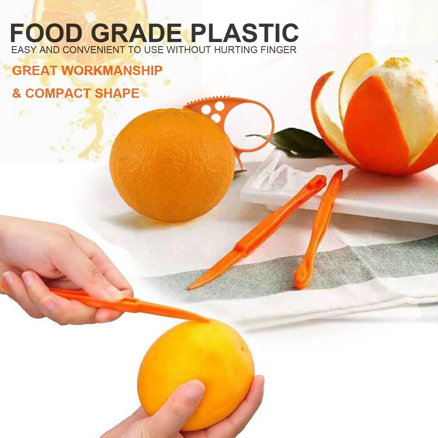 Orange Peeler Tools Citrus Peel Cutter Easy Fruit Vegetable Slicer Cutter Lemon Peeler Opener Remover Fruit Tools Kitchen Utensils Gadgets Bladed Food Peeler Slicers, Large
