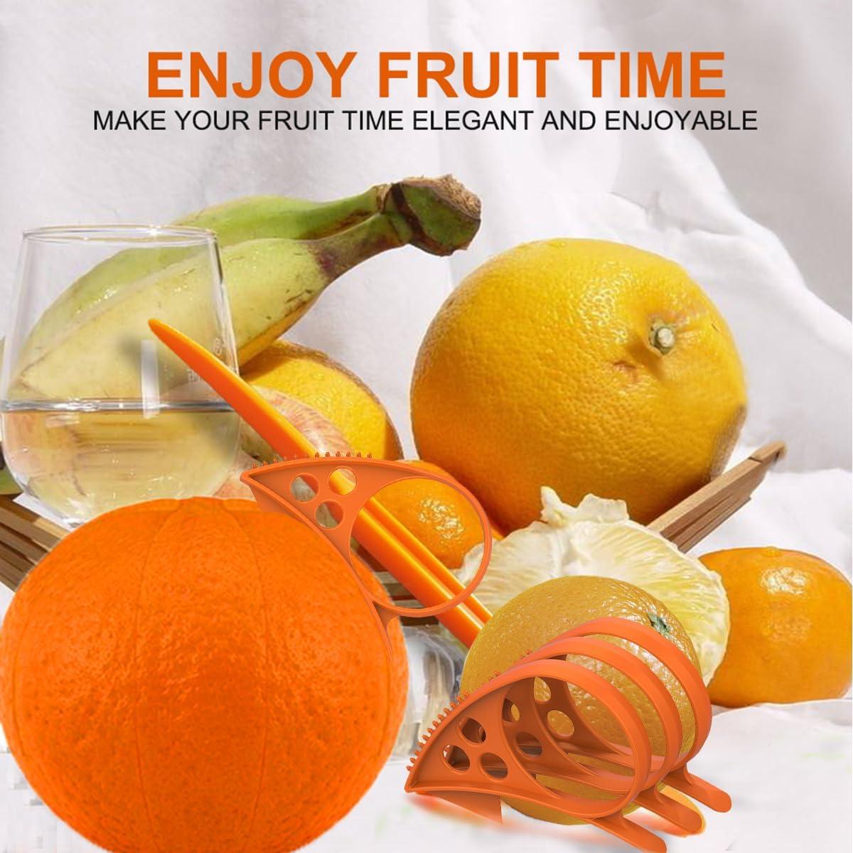 Orange Peeler Tools Citrus Peel Cutter Easy Fruit Vegetable Slicer Cutter Lemon Peeler Opener Remover Fruit Tools Kitchen Utensils Gadgets Bladed Food Peeler Slicers, Large