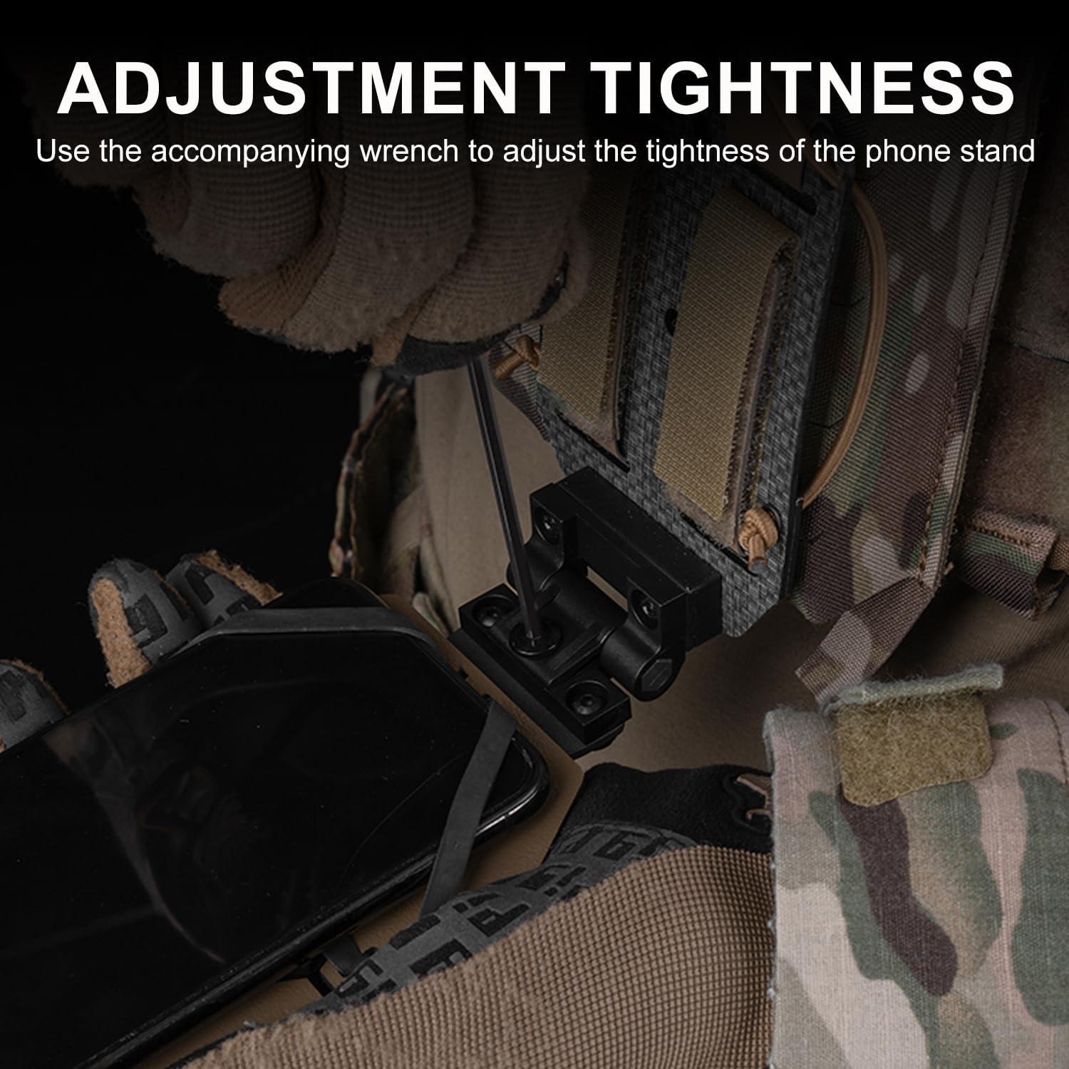 Chaleco Táctico Zhongren Soporte Teléfono Ajustable Negro