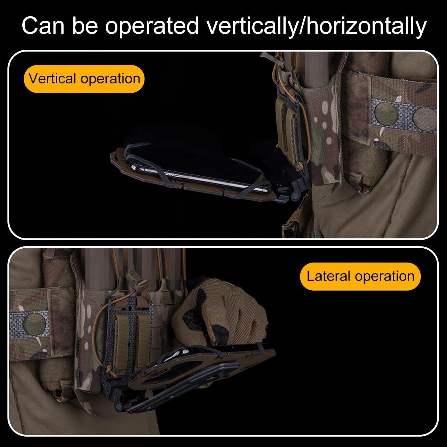 Chaleco Táctico Zhongren Soporte Teléfono Ajustable Negro