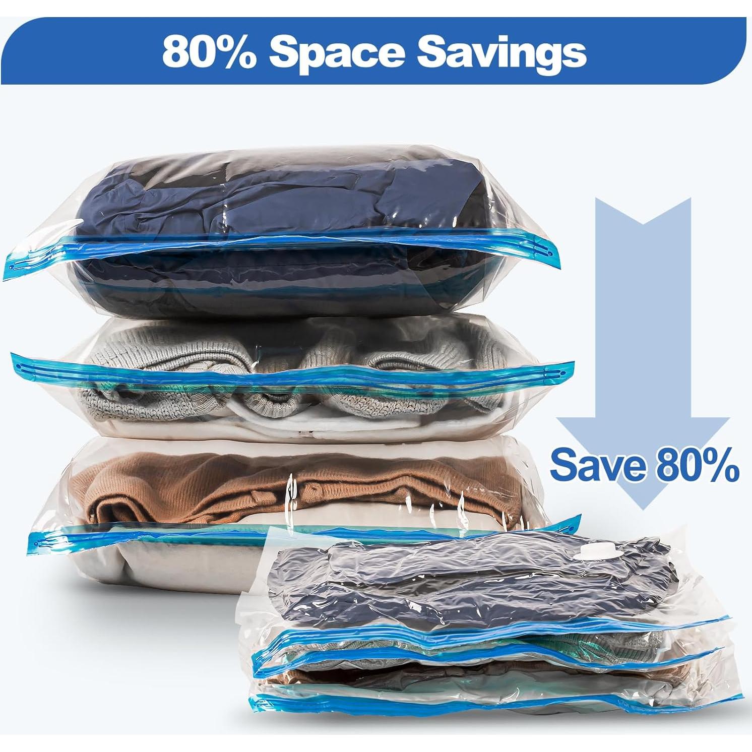 Bolsas de Almacenamiento al Vacío VMstr 6 Piezas con Bomba USB