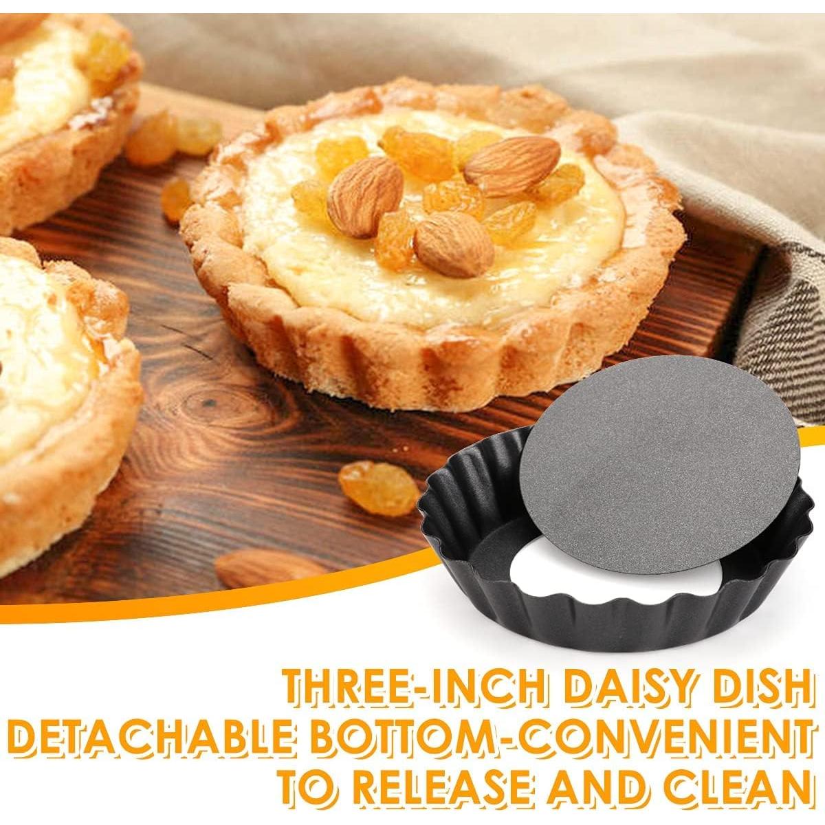 Set de 12 Mini Moldes para Tartas Swetwiny 3" Antiadherente