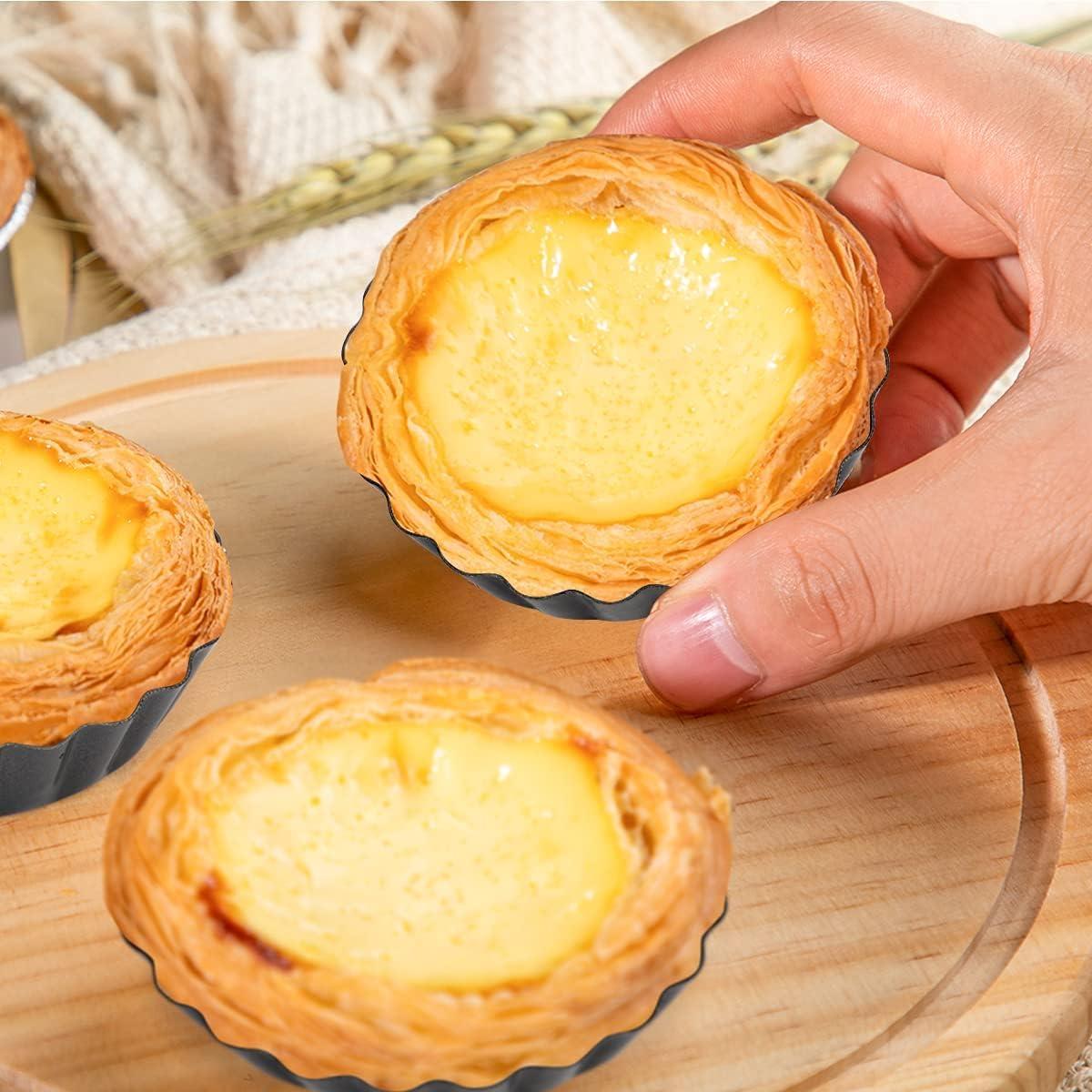 Set de 12 Mini Moldes para Tartas Swetwiny 3" Antiadherente