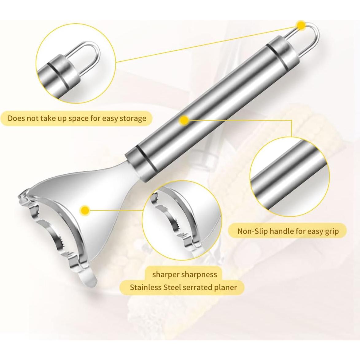 Pelador de Maíz Ergonómico CANIPHA Acero Inoxidable 1 Pcs