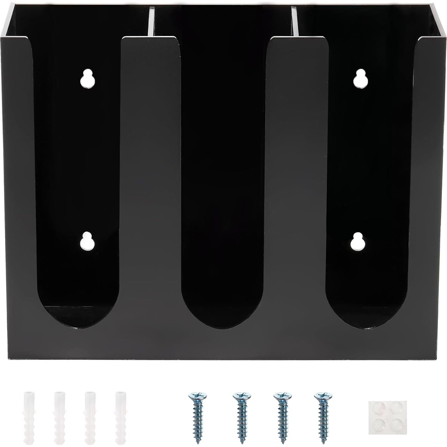 Organizador de Tazas de Café Suwimut Acrílico Negro 3 Compartimentos