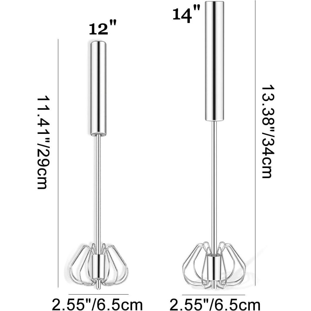 Batidor Semiautomático Cangfort Acero Inoxidable 30 y 36 cm