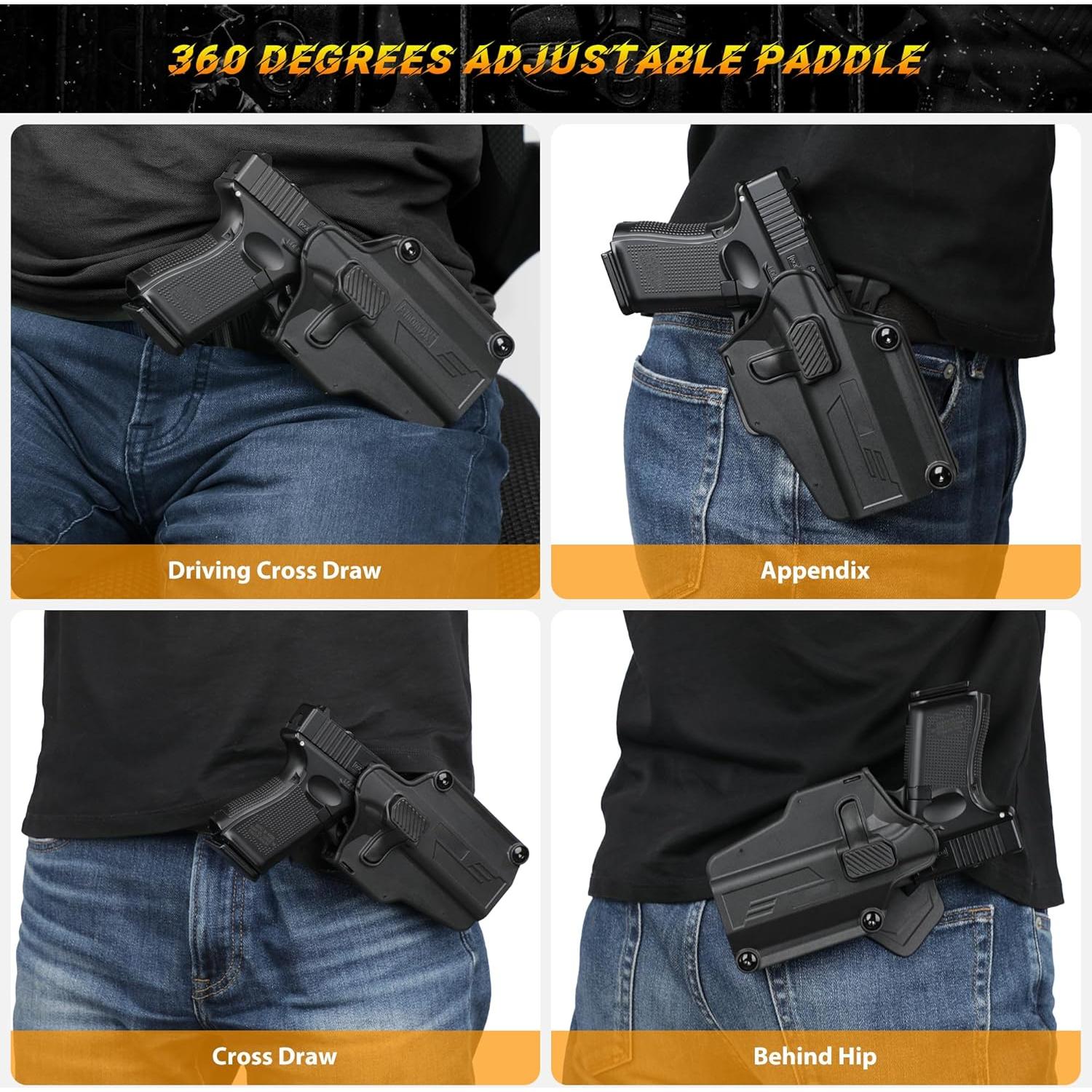 Funda OWB Universal Cavebear para 100+ Pistolas - Ajustable