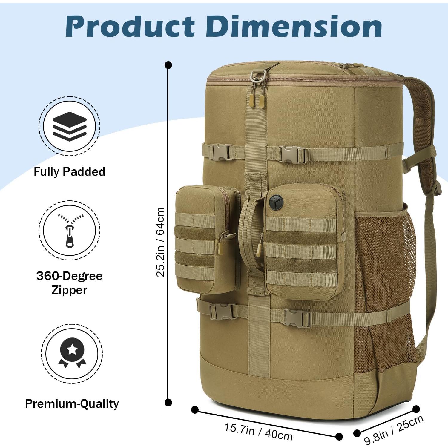 Mochila de Buceo SLINRKE 65L para Equipos de Snorkel