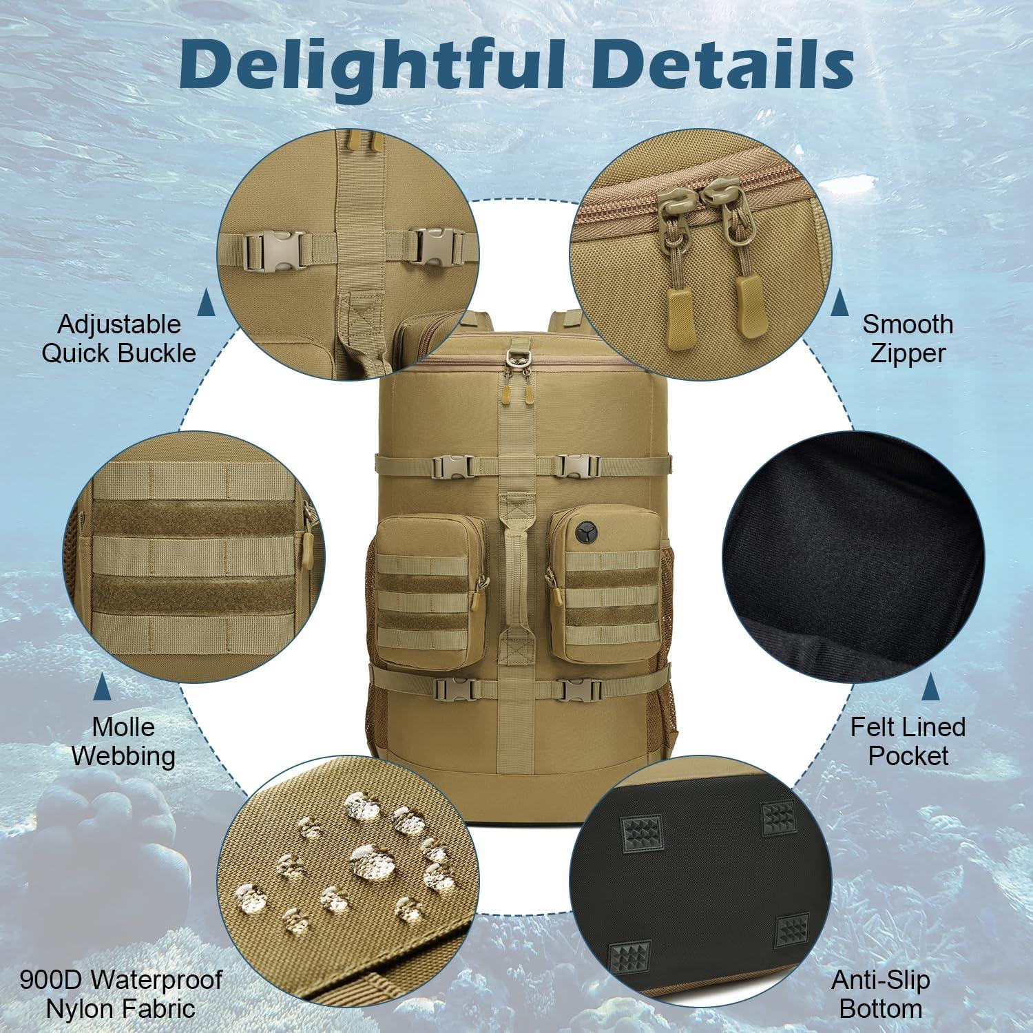 Mochila de Buceo SLINRKE 65L para Equipos de Snorkel