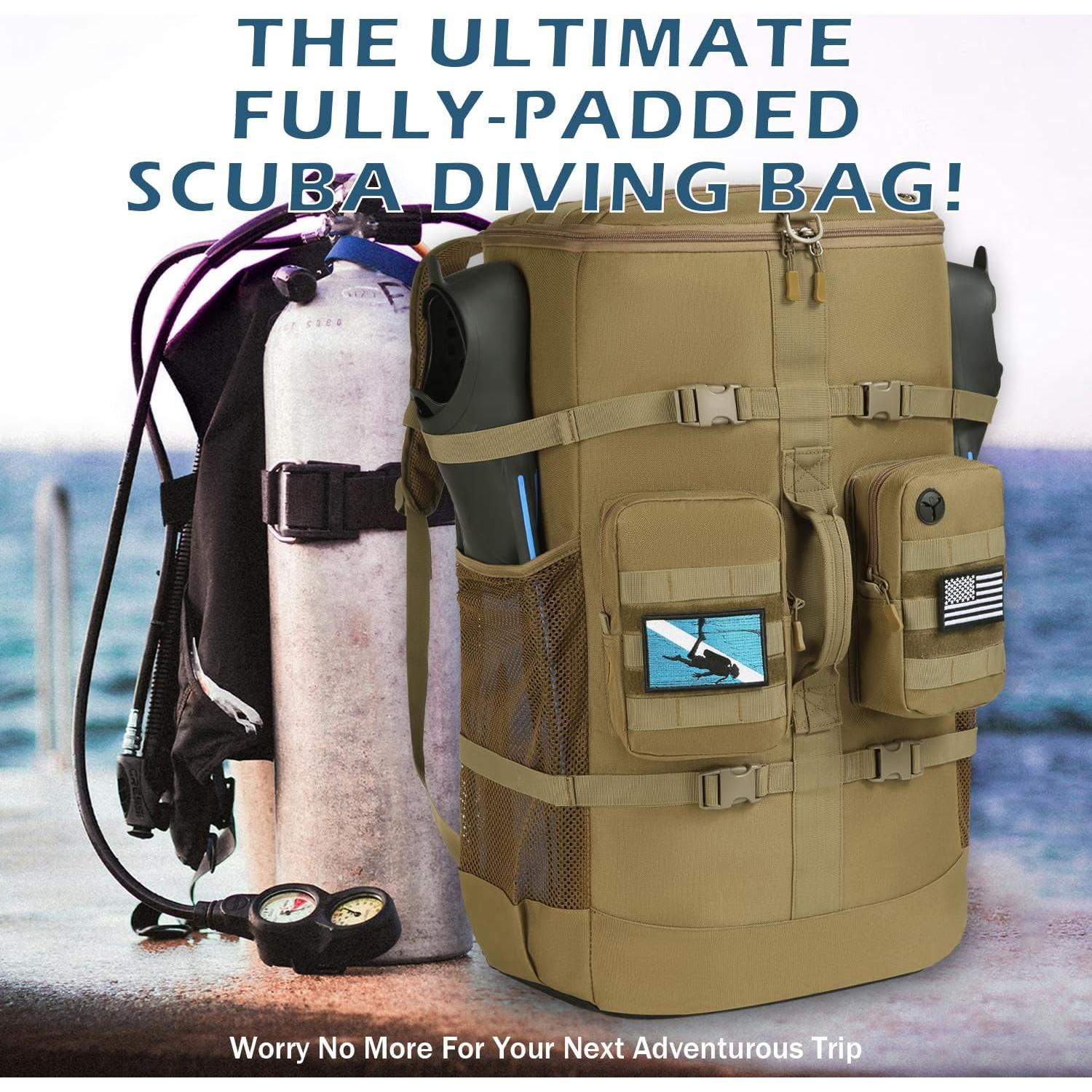 Mochila de Buceo SLINRKE 65L para Equipos de Snorkel