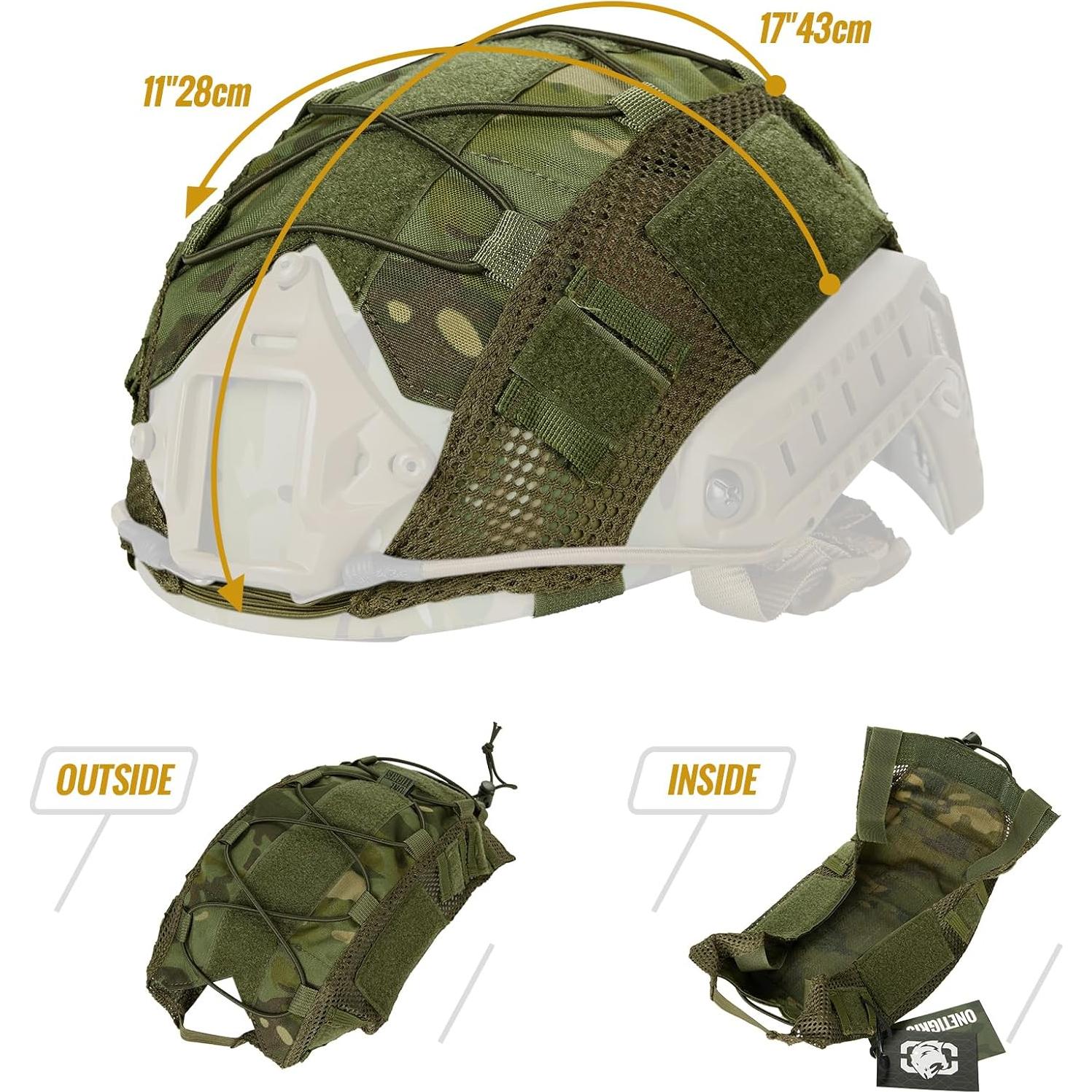 Cubierta de Casco OneTigris M/L Verde Nylon 500D Cordura