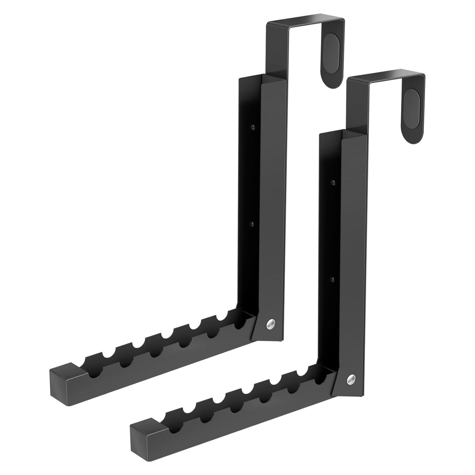Perchero de Puerta Plegable BAKON - 2 Paquete Negro