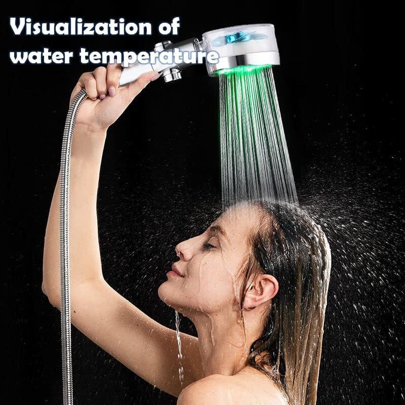Cabezal de Ducha LED CWPW Alta Presión con Manguera 200 cm