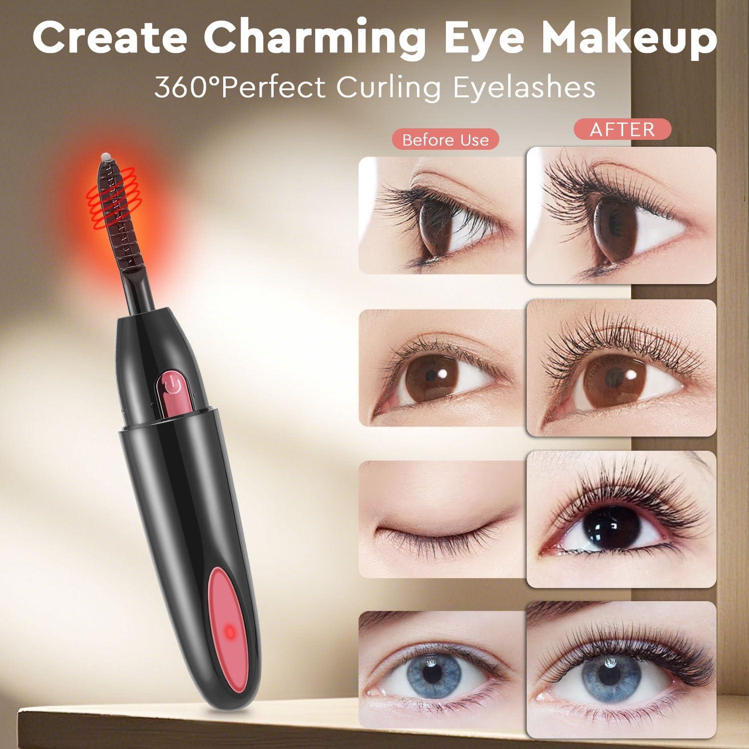 Rizador de Pestañas Eléctrico Vexarabug Negro - Calentamiento Rápido