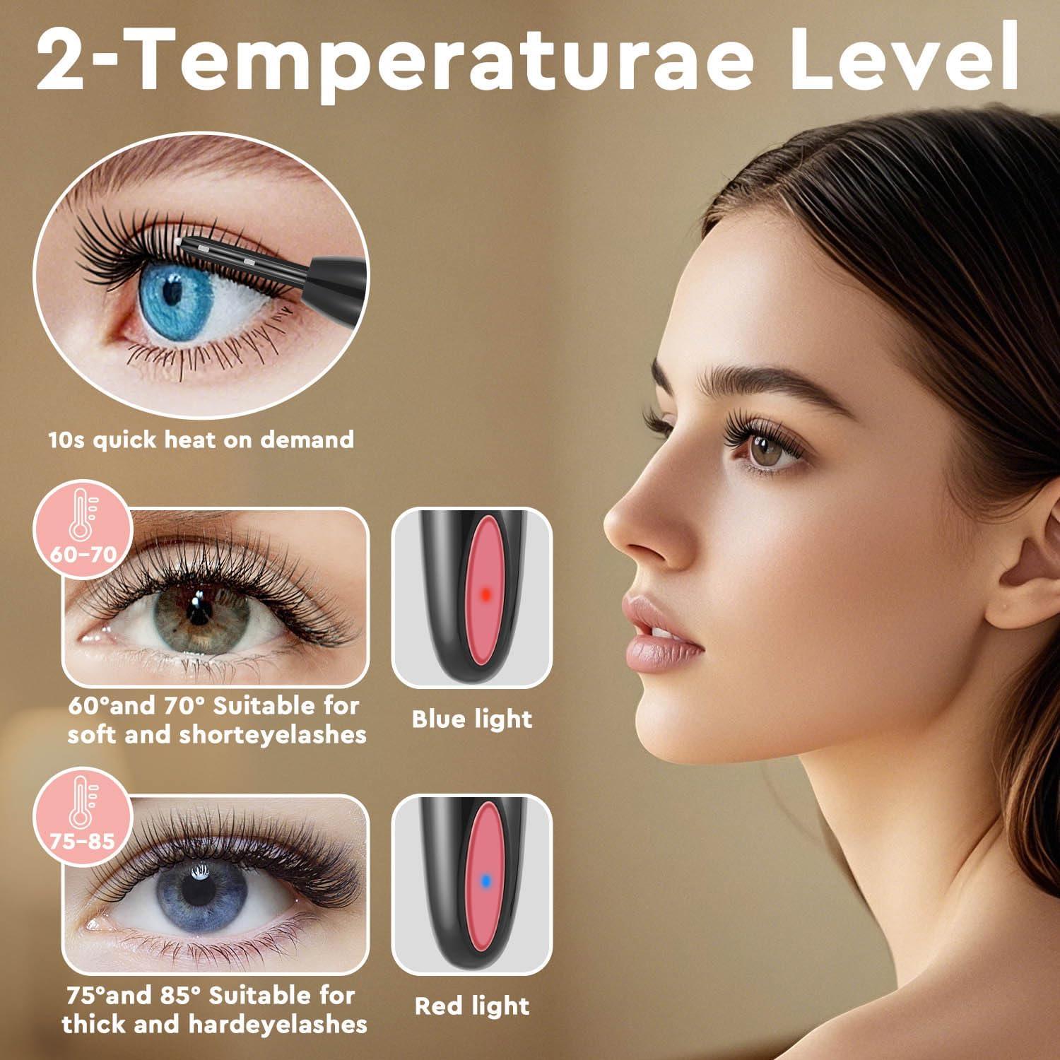 Rizador de Pestañas Eléctrico Vexarabug Negro - Calentamiento Rápido