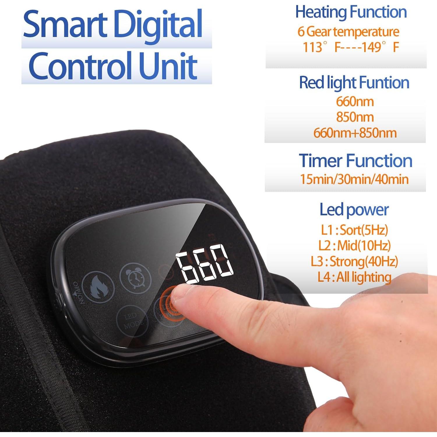 Terapia de Luz Roja Miaimther para Rodilla 660/850nm Ajustable