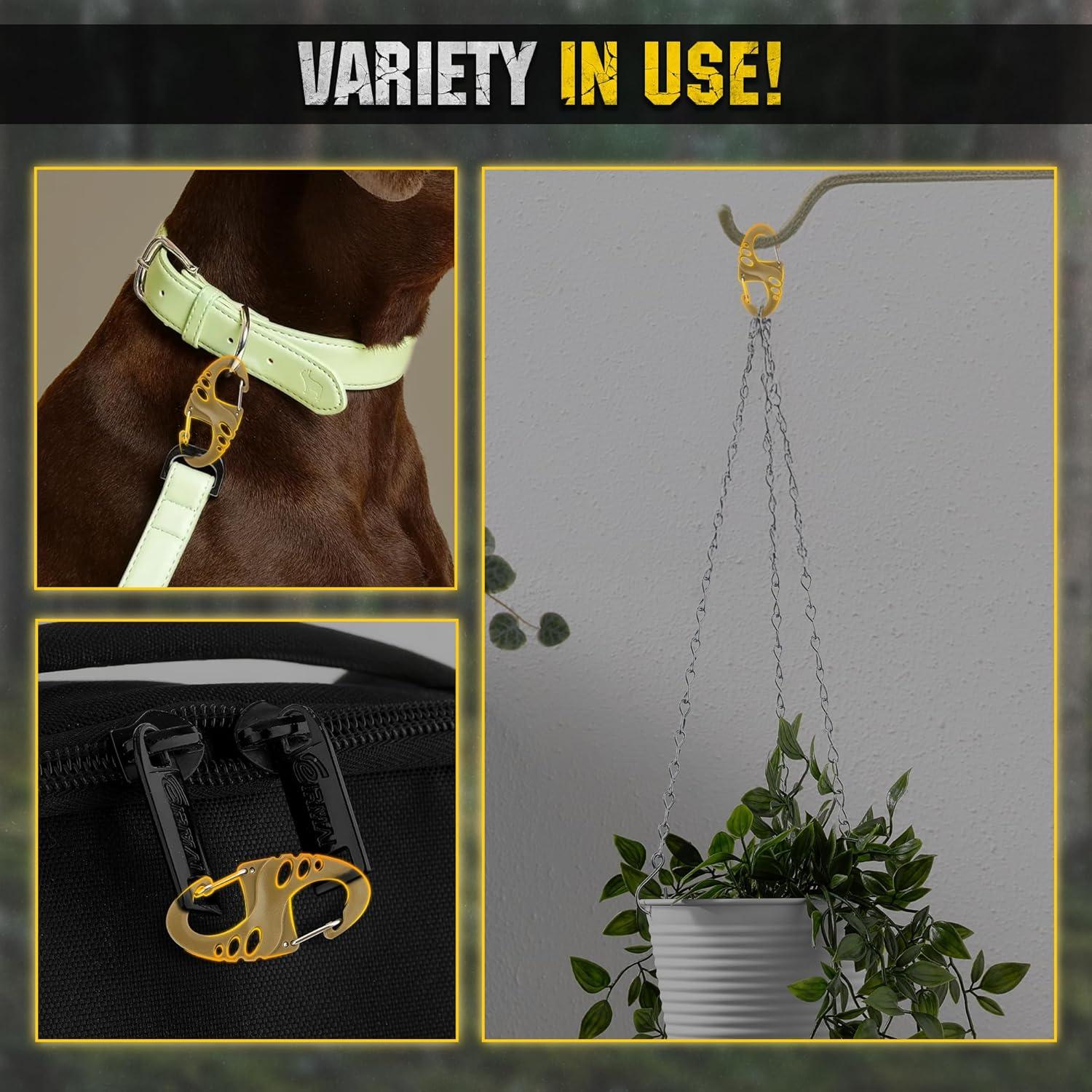 Mini Carabiner M-Tac S Biner Doble - Paquete de 5