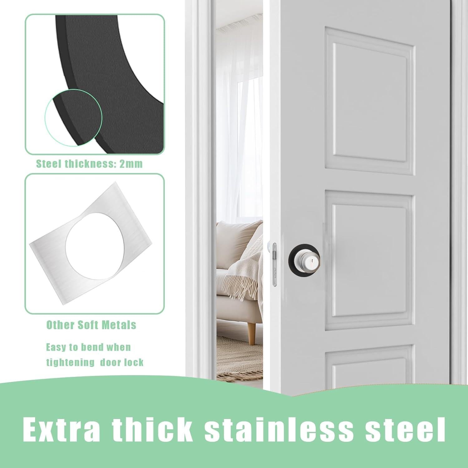 Cubierta de Placa de Pomo de Puerta MUNEK 2 Unidades Negro Mate