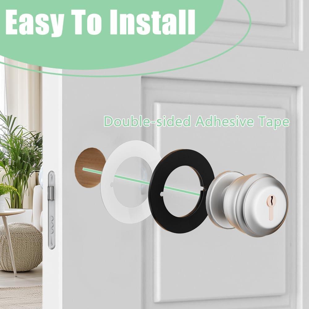 Cubierta de Placa de Pomo de Puerta MUNEK 2 Unidades Negro Mate