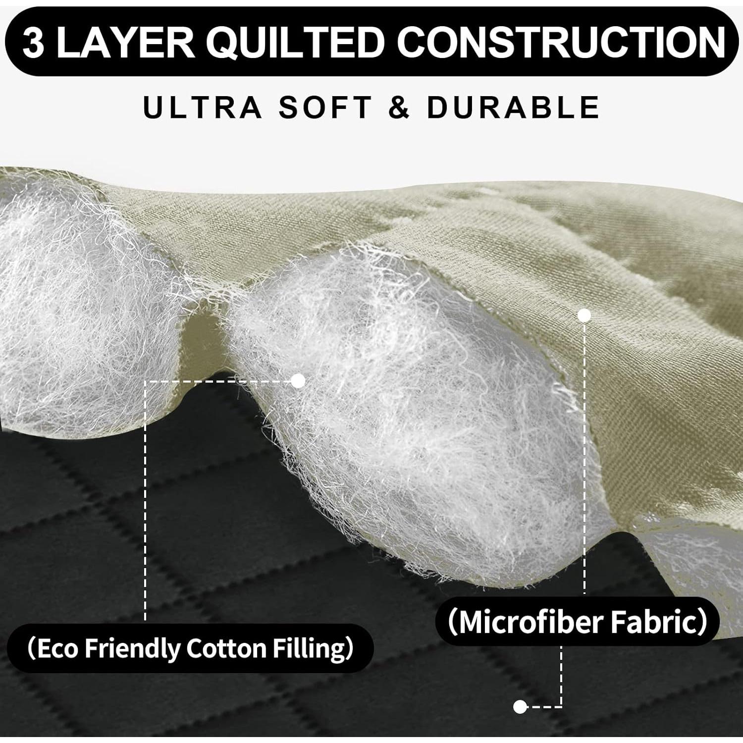 Funda de Sofá Deeky Lavable para Mascotas Mediana Negro/Beige