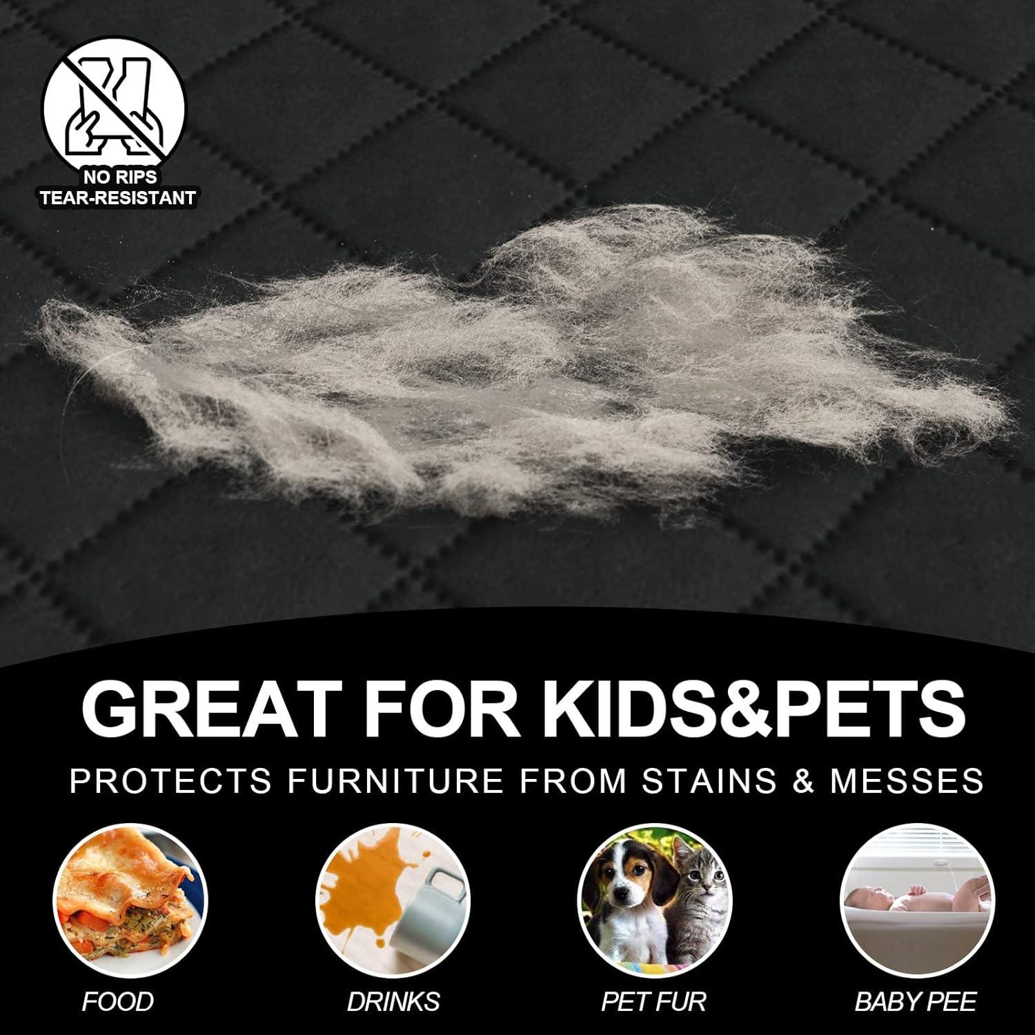 Funda de Sofá Deeky Lavable para Mascotas Mediana Negro/Beige