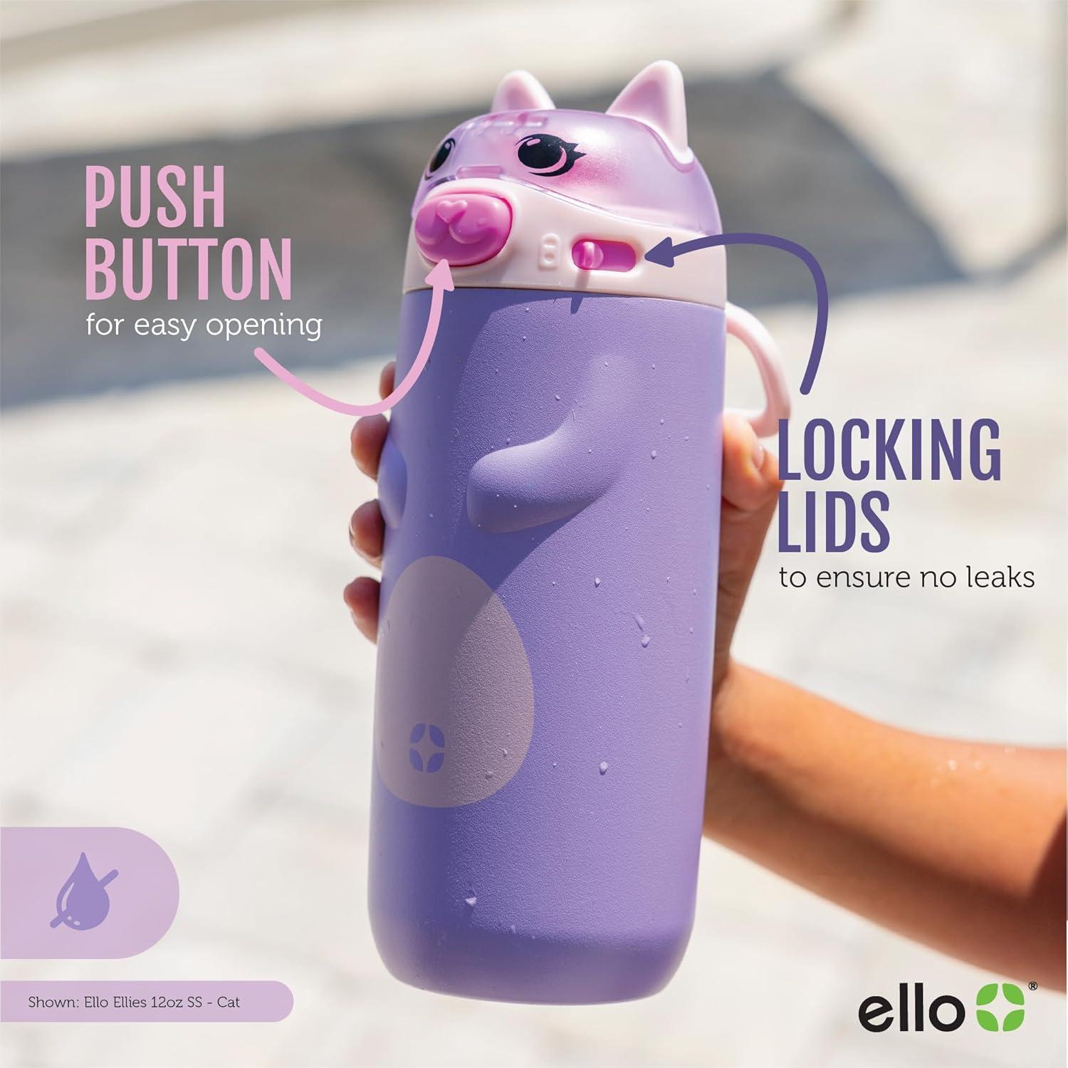 Botella de Agua Ello Ellies 355ml Acero Inoxidable Niños
