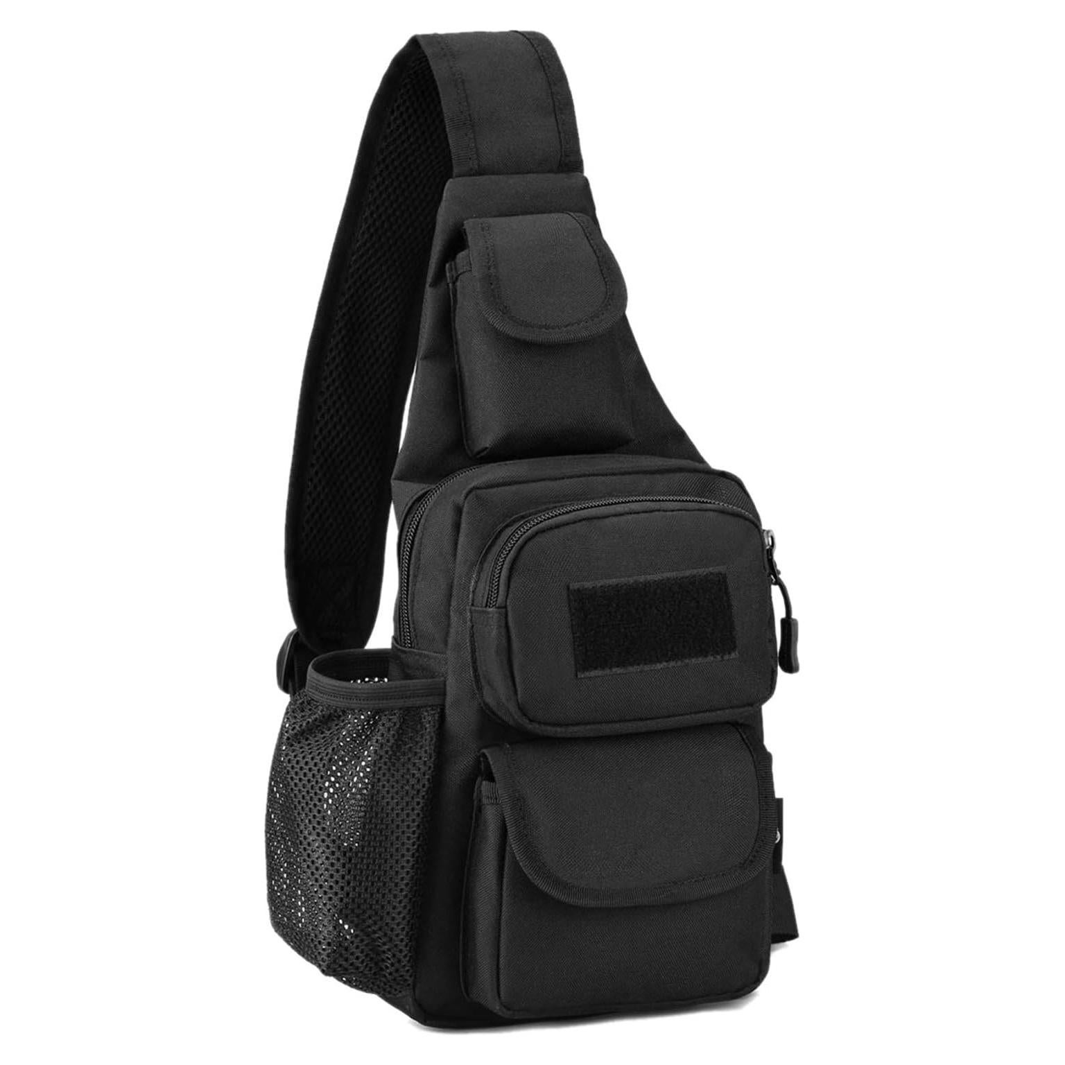 CamGo Bolsa Táctica de Pecho Negra 19x9x26 cm Impermeable