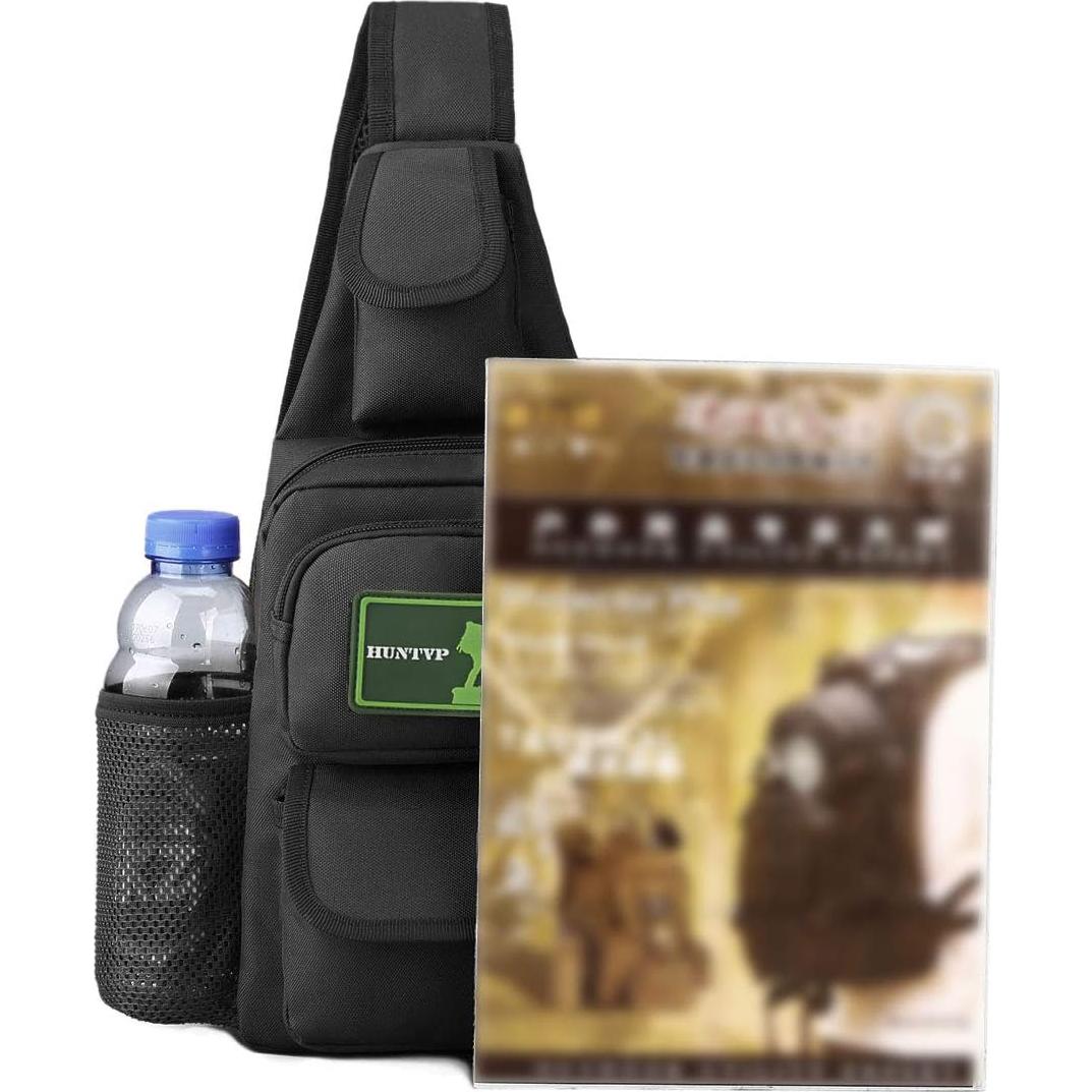 CamGo Bolsa Táctica de Pecho Negra 19x9x26 cm Impermeable