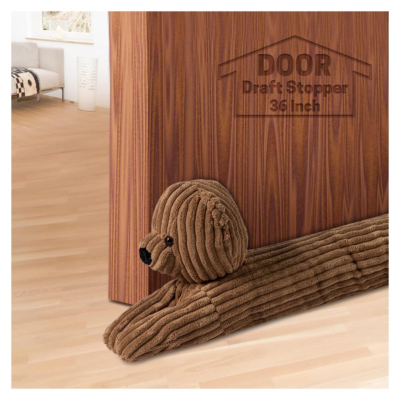 SWISSELITE 36 Inch Under Door Stopper, Decorative Door Noise Blocker, Weighted 3.2 Pounds Animal Air Draft Stopper Soundproof Energy Saver for Door & Window