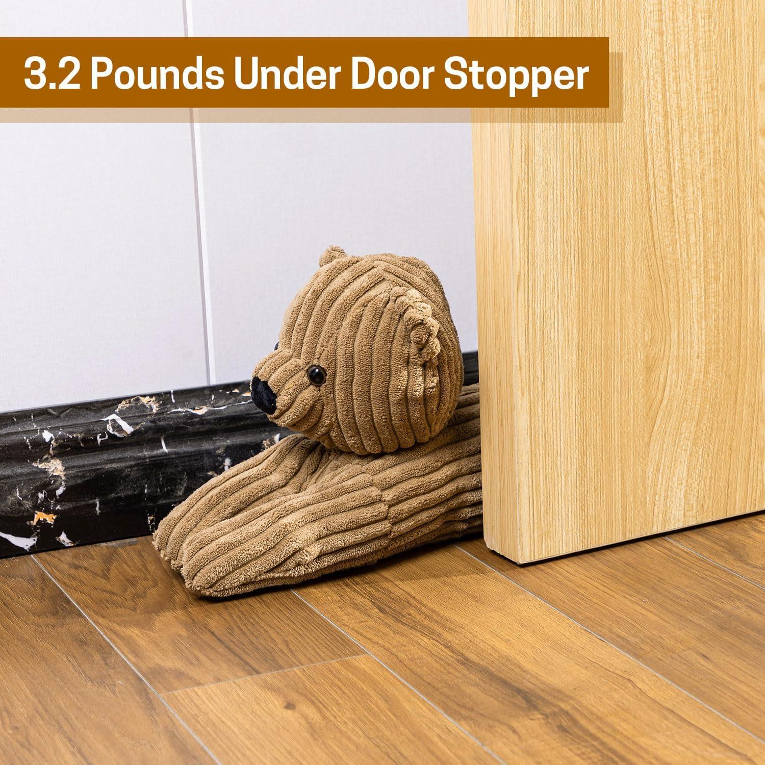 SWISSELITE 36 Inch Under Door Stopper, Decorative Door Noise Blocker, Weighted 3.2 Pounds Animal Air Draft Stopper Soundproof Energy Saver for Door & Window