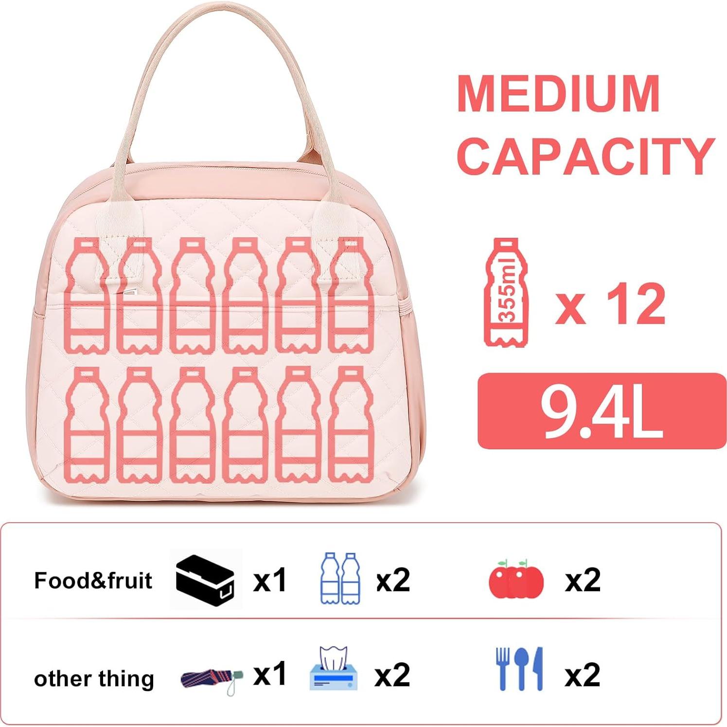 CAMTOP Lunch Box for Women Men Insulated Lunch Bag Lunch Tote Bag Leakproof Thermal Cooler Large Capacity for Travel Work School Picnic