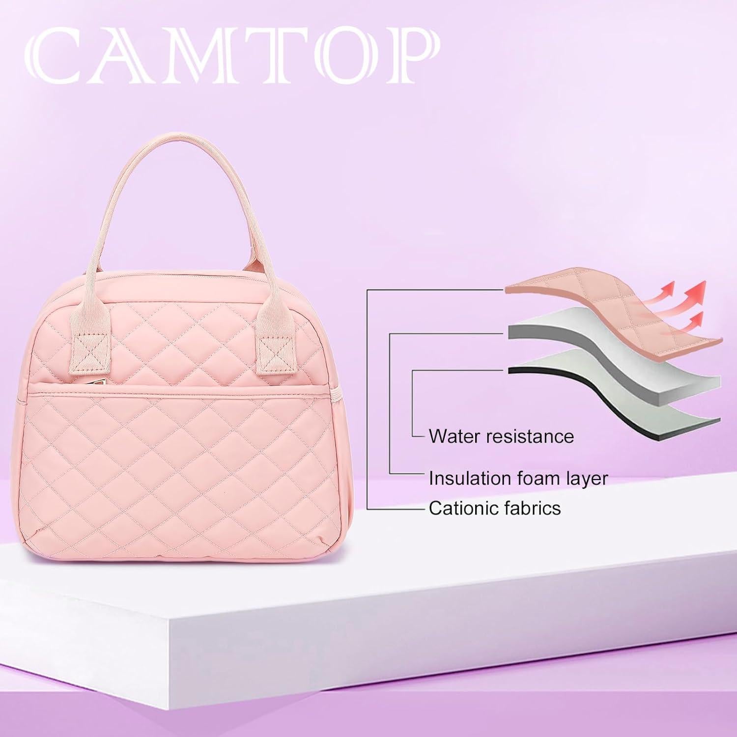 CAMTOP Lunch Box for Women Men Insulated Lunch Bag Lunch Tote Bag Leakproof Thermal Cooler Large Capacity for Travel Work School Picnic