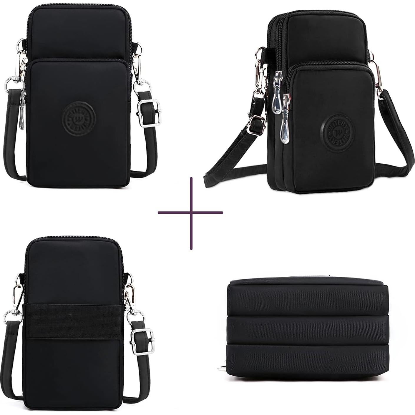 WITERY Waterproof Nylon Cute Crossbody Cell Phone Purse Smartphone Wallet Bag for Women