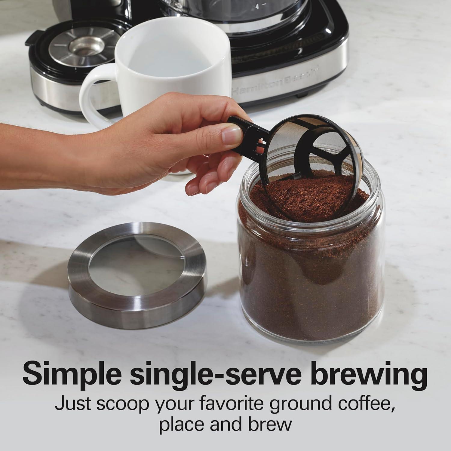 Cafetera Programable Hamilton Beach 2-Vías 12 Tazas Negra