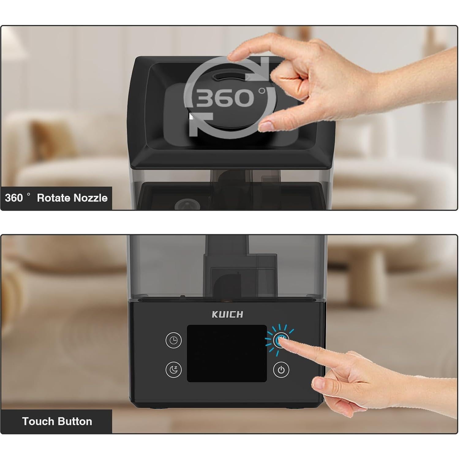 Humidificador de Aire KUICH HD-2401 2.4L Silencioso Negro