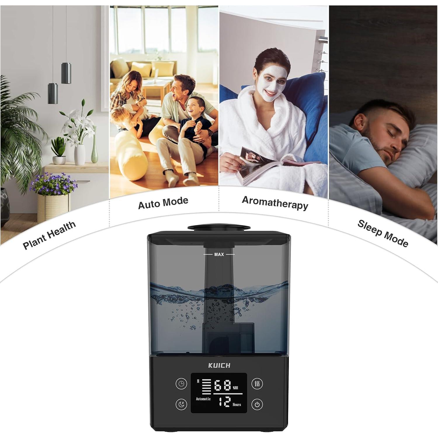 Humidificador de Aire KUICH HD-2401 2.4L Silencioso Negro