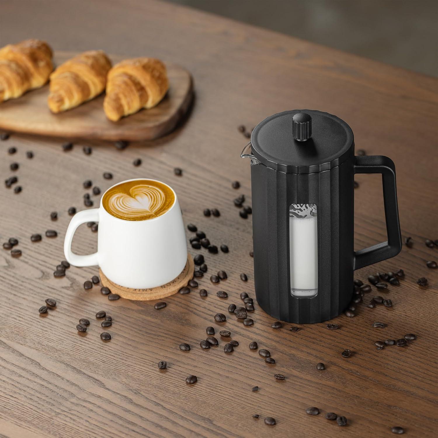 Prensa Francesa TheJze 20 oz Vidrio Borosilicato Negro