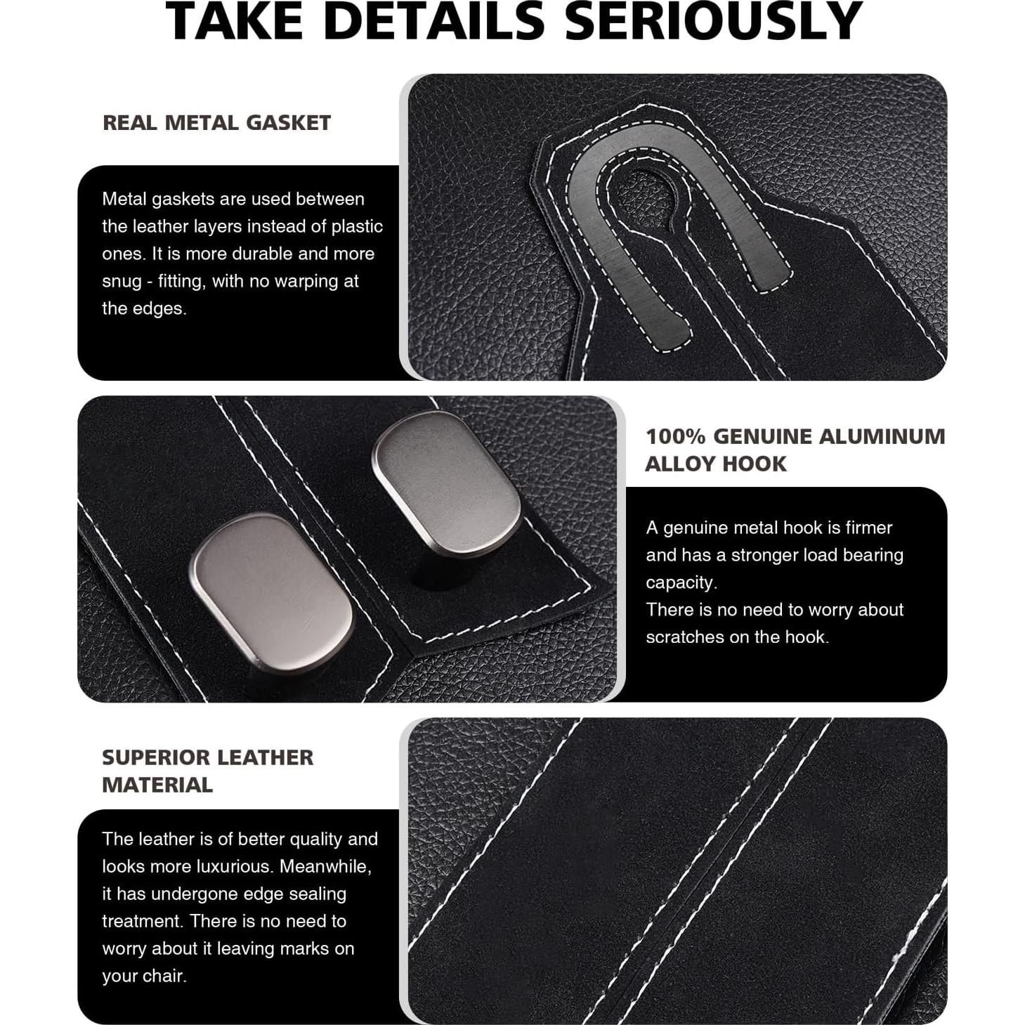 Ganchos para reposacabezas de coche MOBIKEY 100% metal 2Pcs