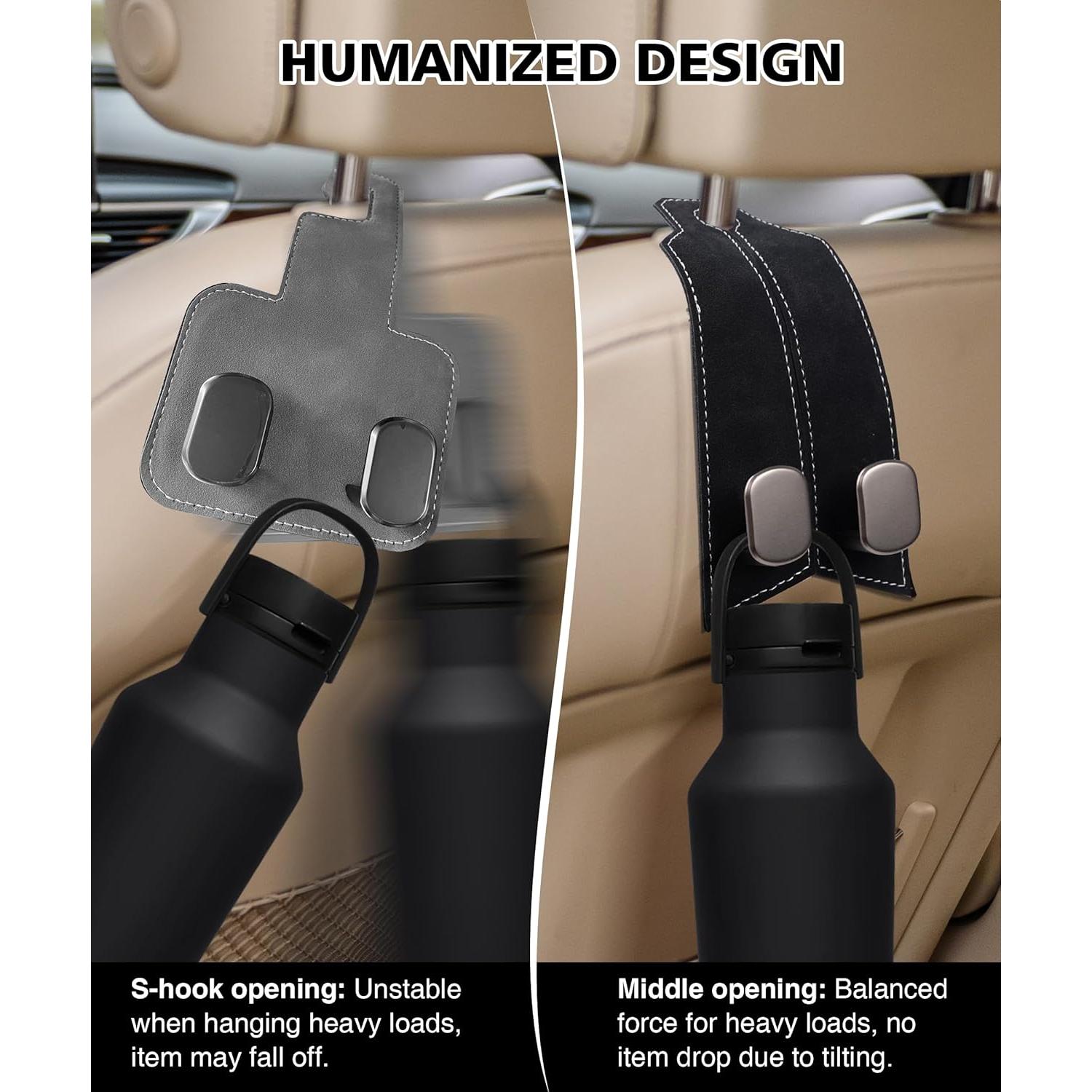 Ganchos para reposacabezas de coche MOBIKEY 100% metal 2Pcs