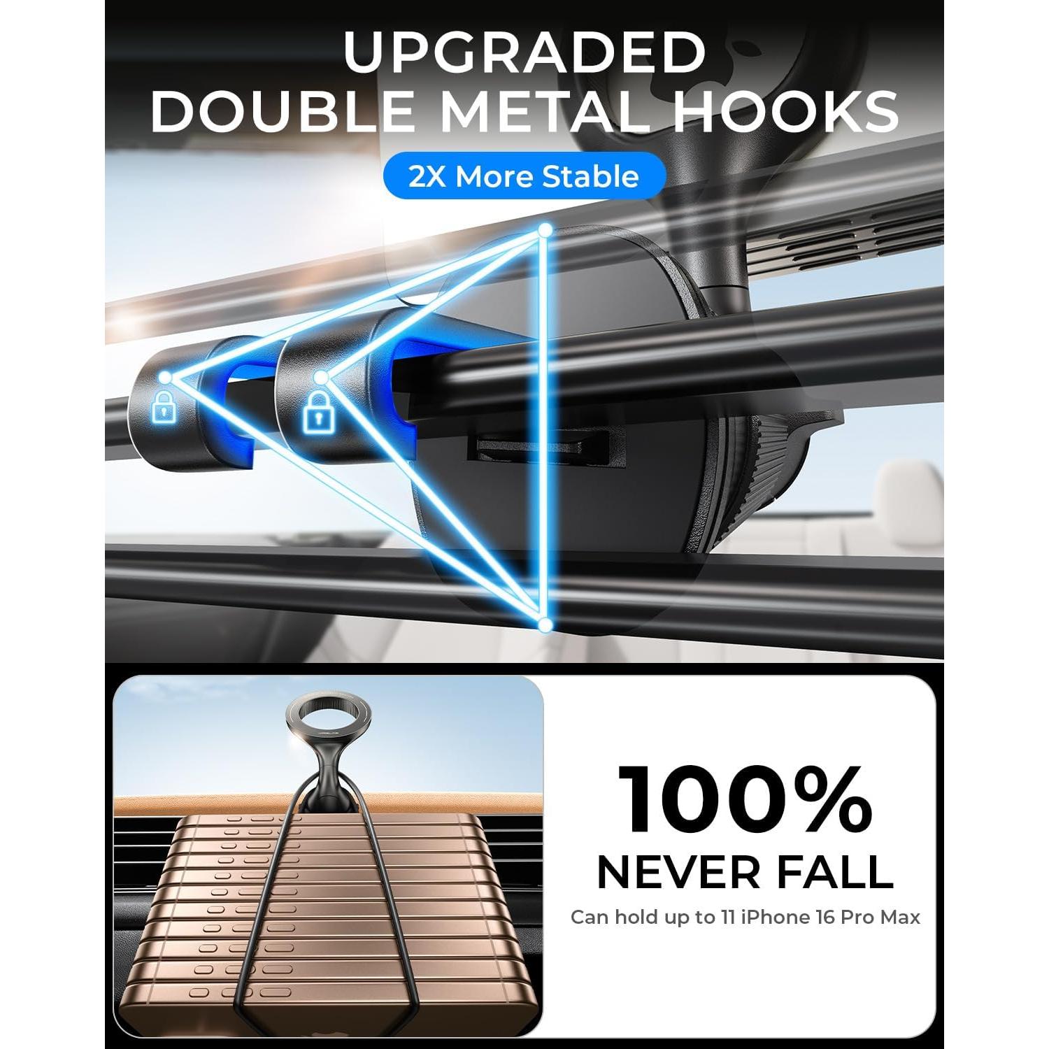 Soporte de Coche Magnético MRGLAS MagSafe 40 Imanes 360°