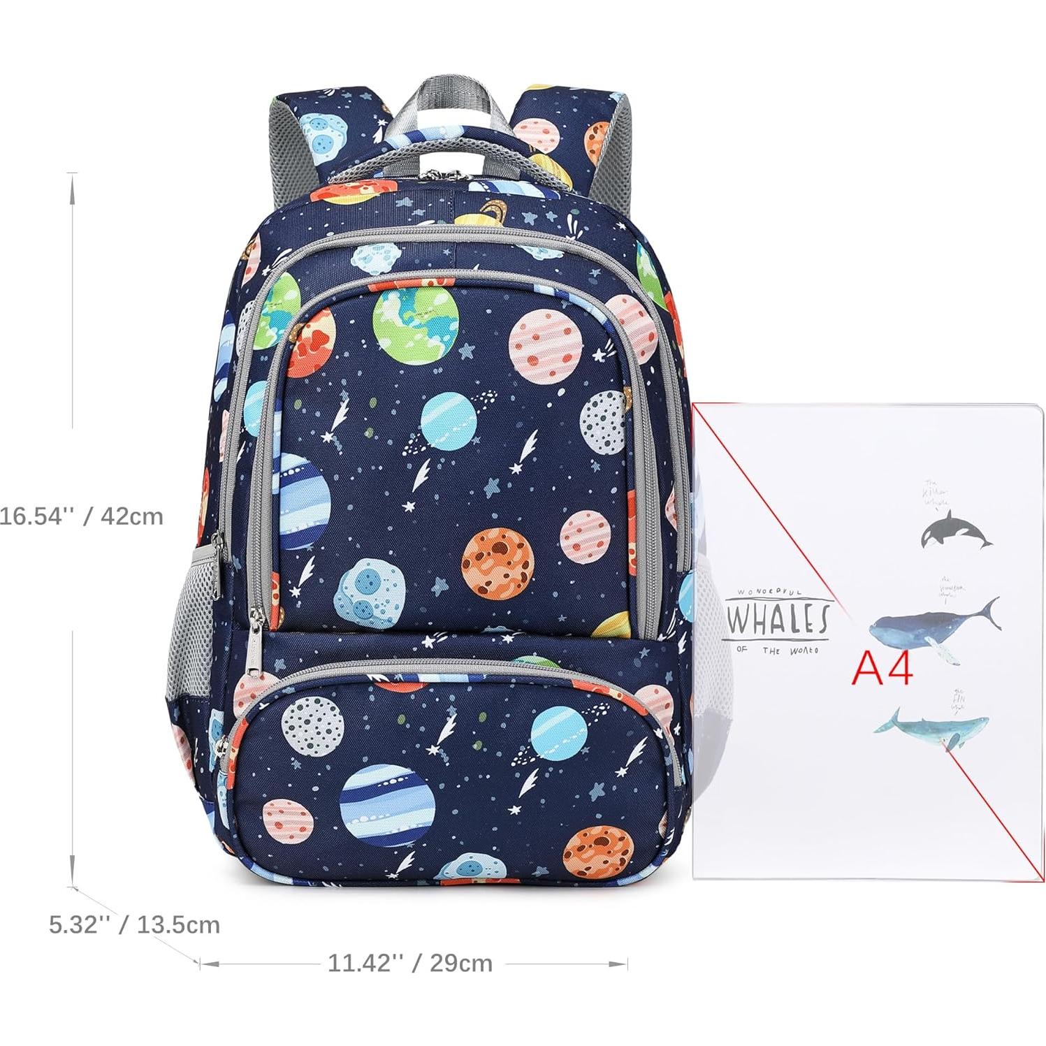 Mochila Escolar Abshoo Niños 21L Planeta Espacial